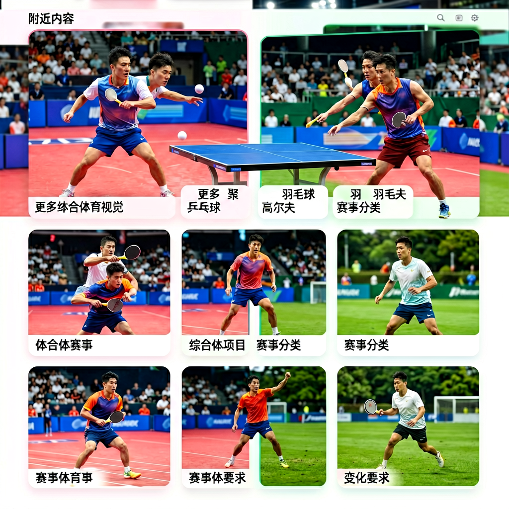 更多体育赛事分类聚合页面展示综合体育视觉