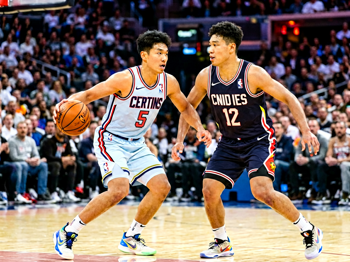 NBA季后赛激烈对抗场景报道配图